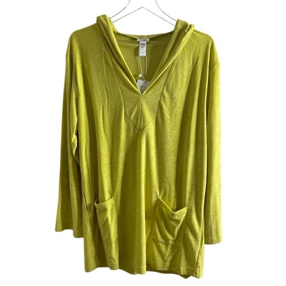 Andie Yellow Terry‎ Hoodie Dress Tunic Swim Coverup size M NWT - Picture 4 of 12